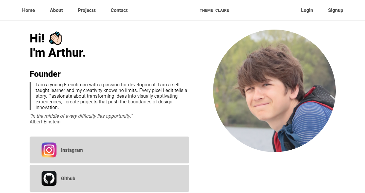 Home page